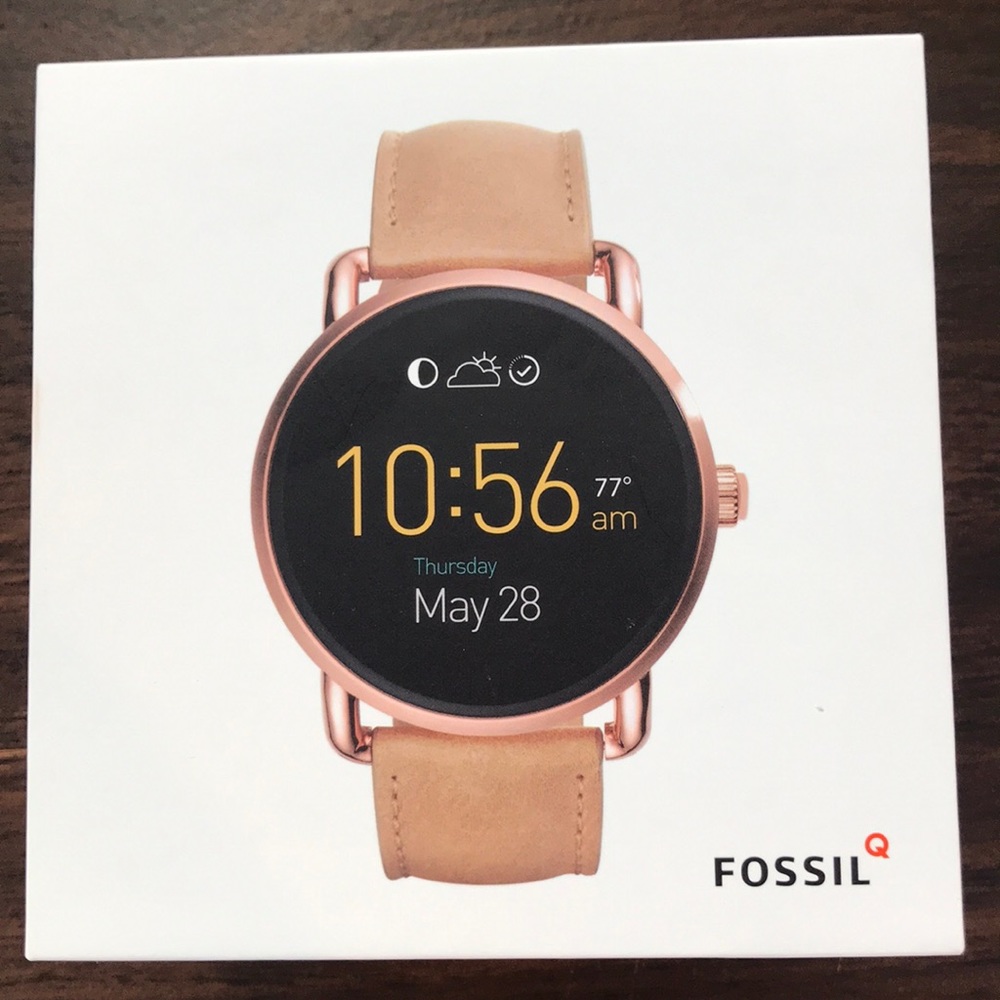 Fossil Q wander smartwatch rose gold
